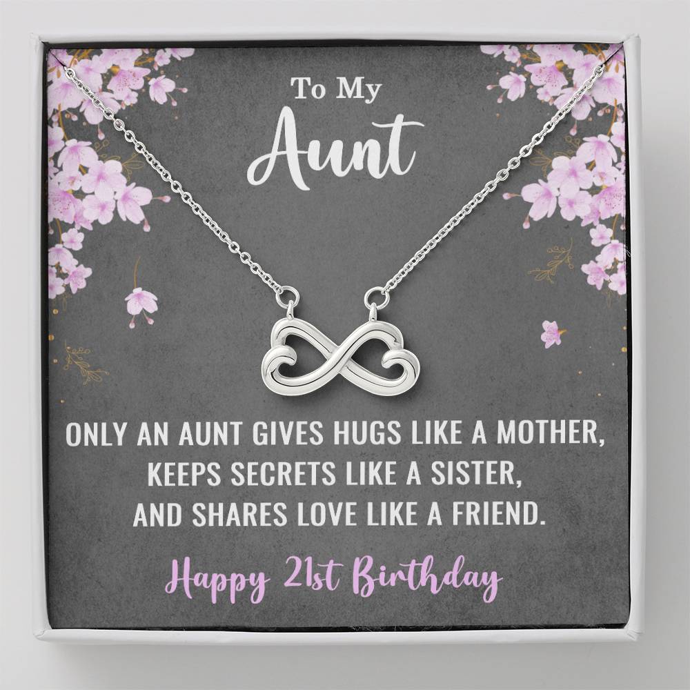 To My Aunt Necklace for Her 21st Birthday 21 Years Old Birthday