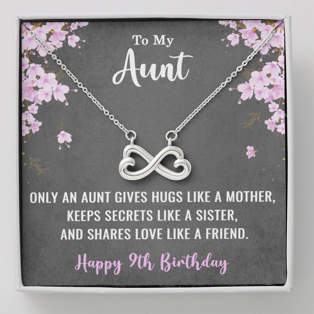 To My Aunt Necklace for Her 9th Birthday 9 Years Old Birthday