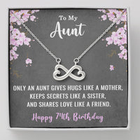 Load image into Gallery viewer, To My Aunt Necklace for Her 74th Birthday 74 Years Old Birthday
