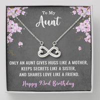 Load image into Gallery viewer, To My Aunt Necklace for Her 93rd Birthday 93 Years Old Birthday
