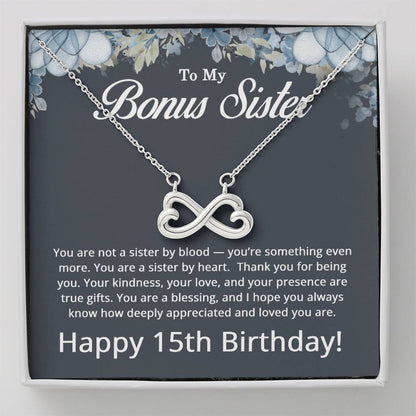 15th Birthday Gifts for Bonus Sister - To My Bonus Sister Necklace