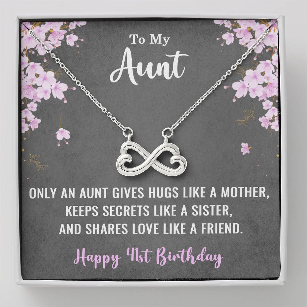 To My Aunt Necklace for Her 41st Birthday 41 Years Old Birthday