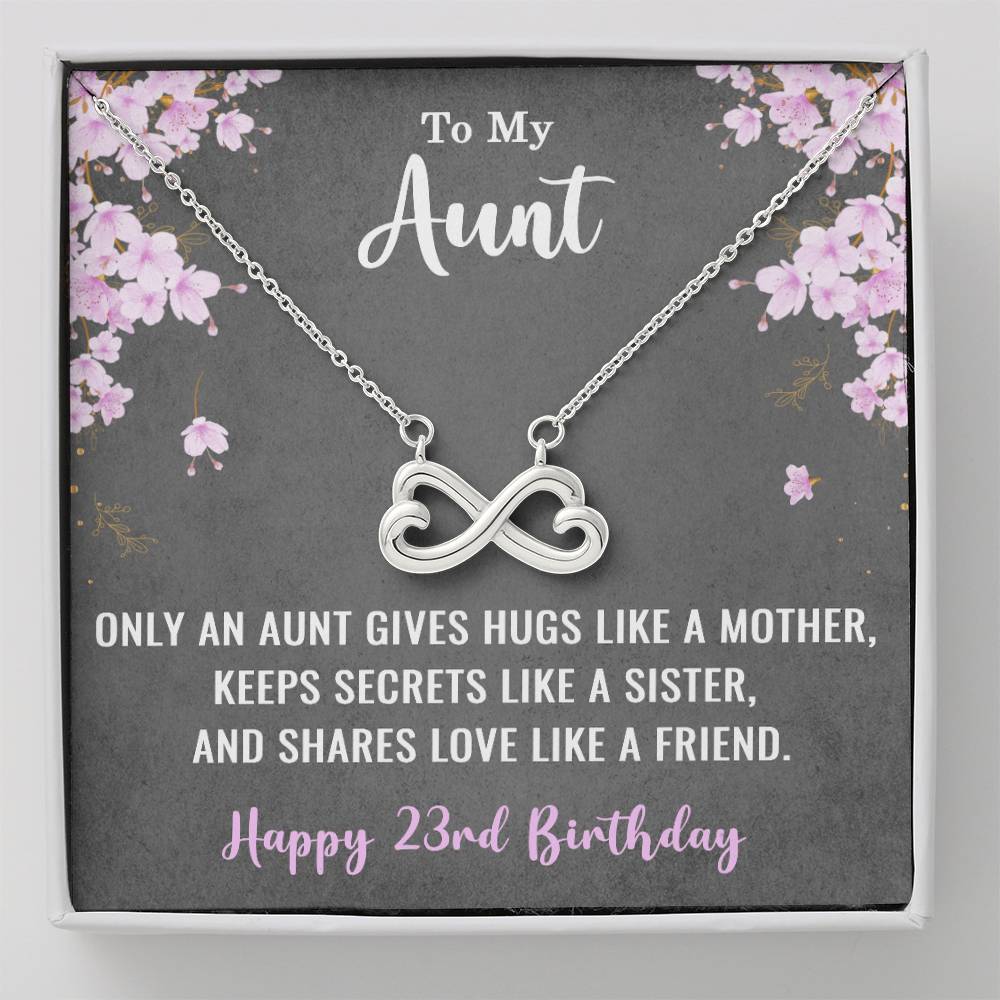 To My Aunt Necklace for Her 23rd Birthday 23 Years Old Birthday