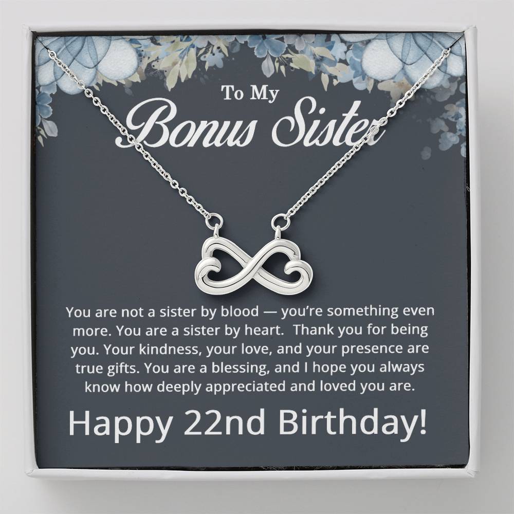 22nd Birthday Gifts for Bonus Sister - To My Bonus Sister Necklace