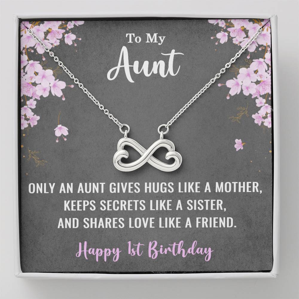 To My Aunt Necklace for Her 1st Birthday 1 Year Old Birthday