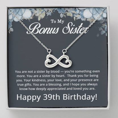 39th Birthday Gifts for Bonus Sister - To My Bonus Sister Necklace