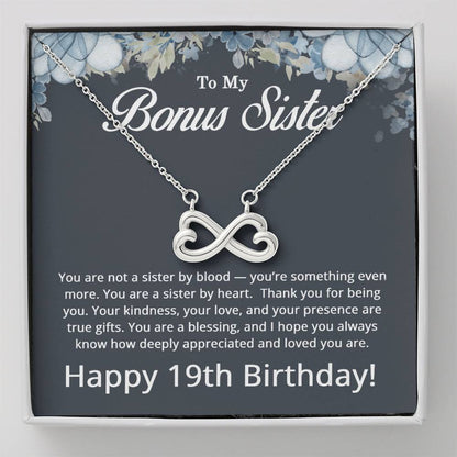 19th Birthday Gifts for Bonus Sister - To My Bonus Sister Necklace