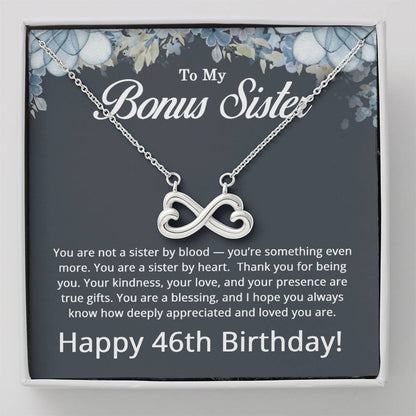 46th Birthday Gifts for Bonus Sister - To My Bonus Sister Necklace