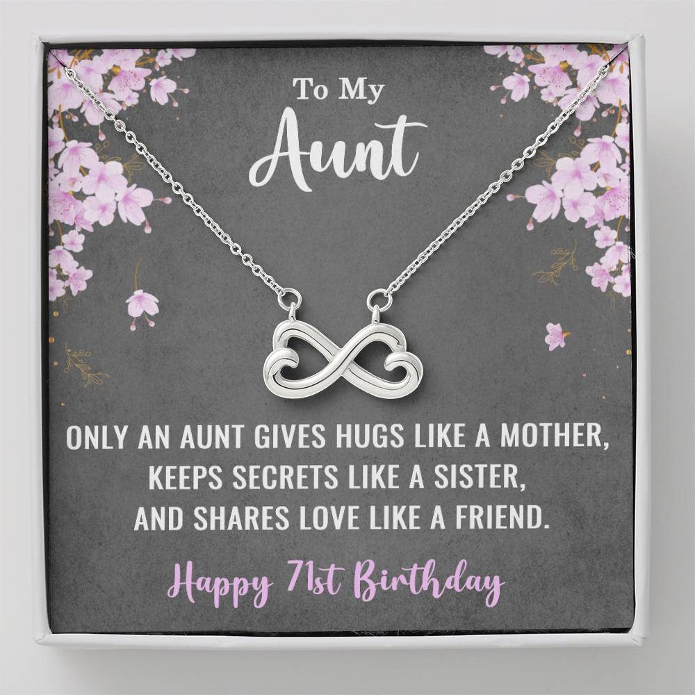 To My Aunt Necklace for Her 71st Birthday 71 Years Old Birthday