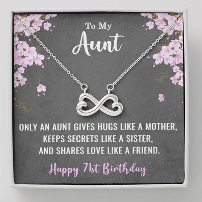 To My Aunt Necklace for Her 71st Birthday 71 Years Old Birthday