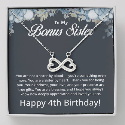4th Birthday Gifts for Bonus Sister - To My Bonus Sister Necklace
