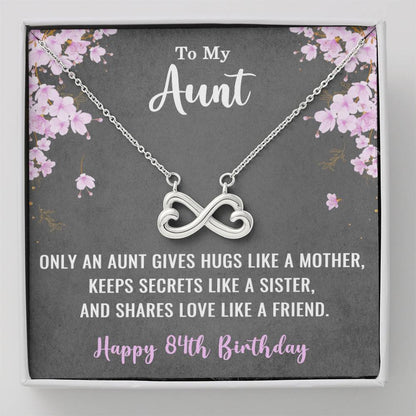 To My Aunt Necklace for Her 84th Birthday 84 Years Old Birthday