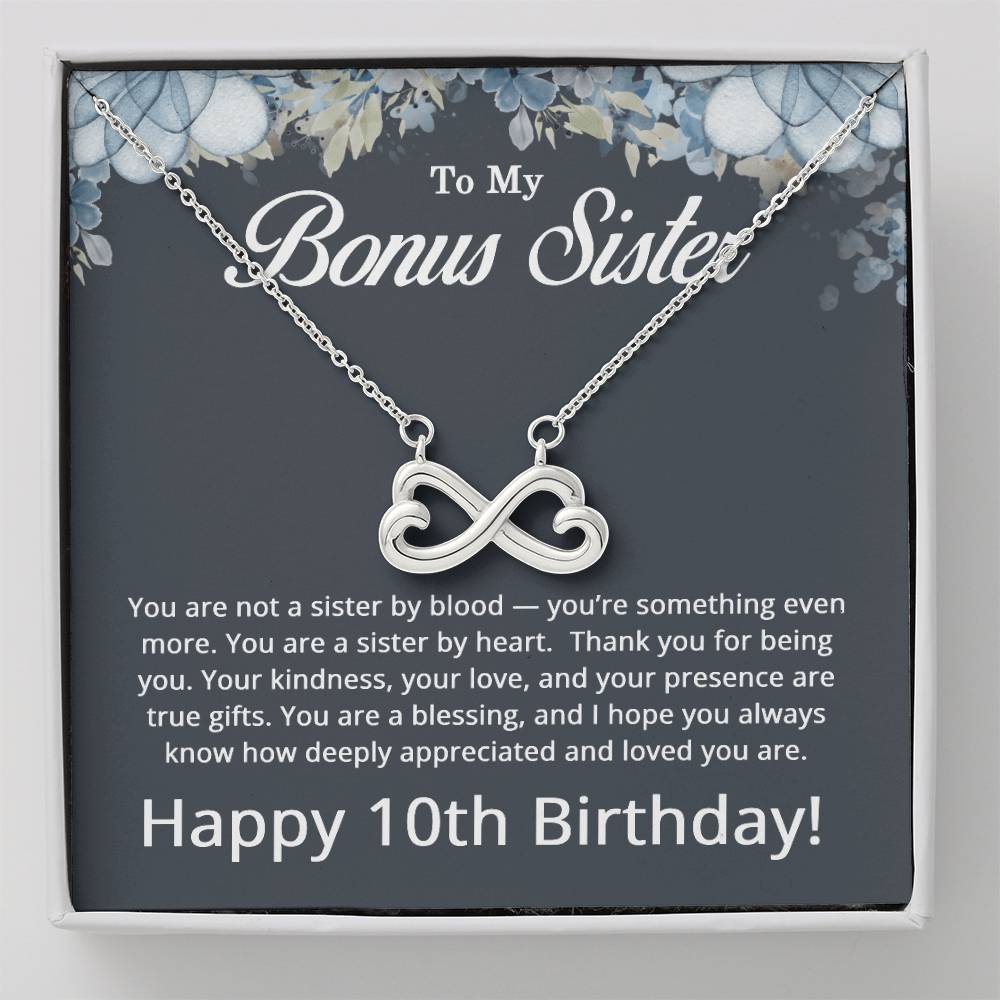 10th Birthday Gifts for Bonus Sister - To My Bonus Sister Necklace