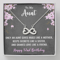 Load image into Gallery viewer, To My Aunt Necklace for Her 52nd Birthday 52 Years Old Birthday
