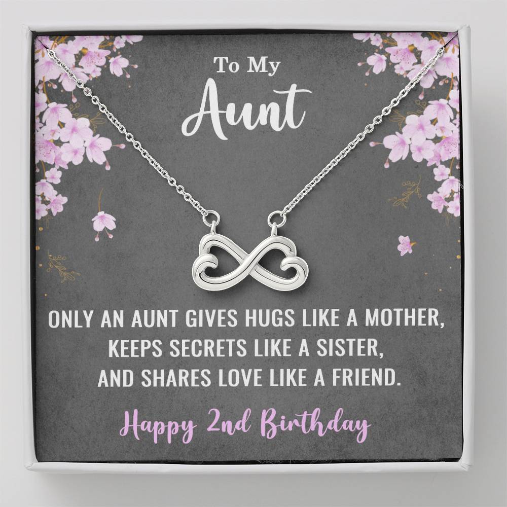 To My Aunt Necklace for Her 2nd Birthday 2 Years Old Birthday