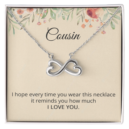 Cousin Necklace Cousin Birthday Gift Reminds You I Love You Cousin Christmas Gift for Her Heart Love Pendant