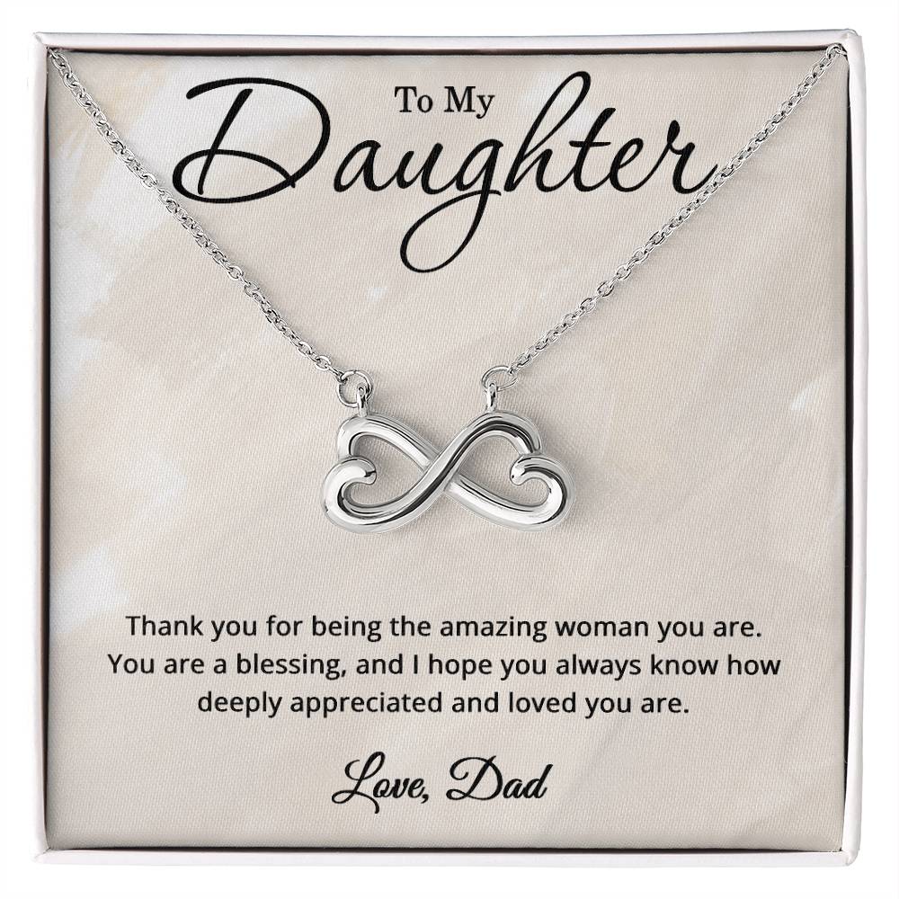To My Daughter Necklace from Dad - Daughter Christmas Gifts from Dad