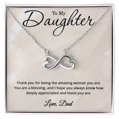 To My Daughter Necklace from Dad - Daughter Christmas Gifts from Dad