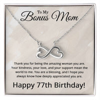 Load image into Gallery viewer, 77th Birthday Gifts for Bonus Mom - 77th Birthday Necklace for Bonus Mom - To My Bonus Mom Necklace
