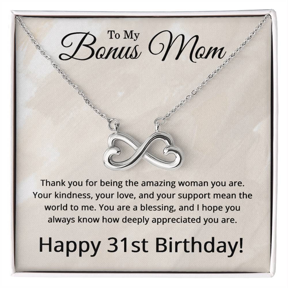 31st Birthday Gifts for Bonus Mom - 31st Birthday Necklace for Bonus Mom - To My Bonus Mom Necklace