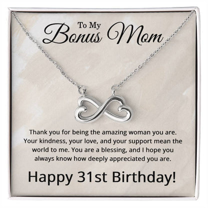 31st Birthday Gifts for Bonus Mom - 31st Birthday Necklace for Bonus Mom - To My Bonus Mom Necklace