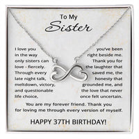 Load image into Gallery viewer, 37th Birthday Gifts for Sister - To My Sister Necklace - 37 Years Old
