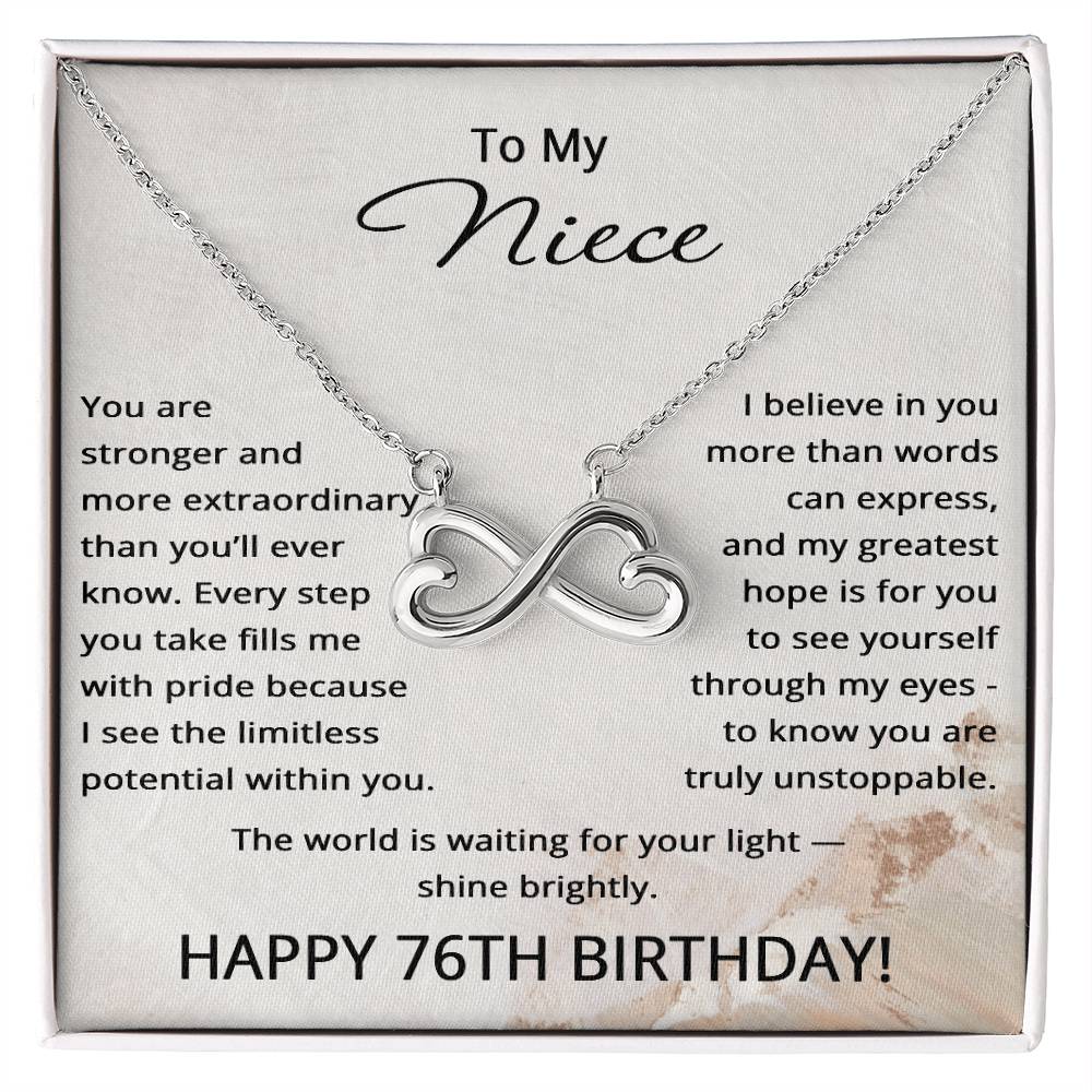 76th Birthday Gifts for Niece - 76th Birthday Necklace for Niece - To My Niece Necklace