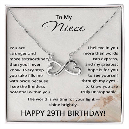 29th Birthday Gifts for Niece - 29th Birthday Necklace for Niece - To My Niece Necklace