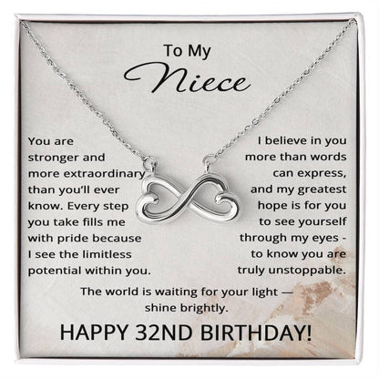 32nd Birthday Gifts for Niece - 32nd Birthday Necklace for Niece - To My Niece Necklace