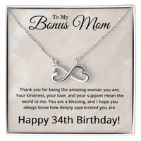 Load image into Gallery viewer, 34th Birthday Gifts for Bonus Mom - 34th Birthday Necklace for Bonus Mom - To My Bonus Mom Necklace
