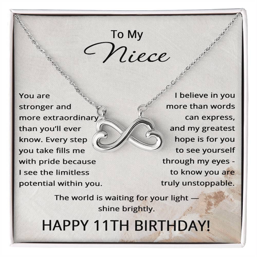 11th Birthday Gifts for Niece - 11th Birthday Necklace for Niece - To My Niece Necklace