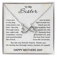 Load image into Gallery viewer, Sister Mother’s Day Necklace with Message Card – Sentimental Infinity Necklace Gift for Sister
