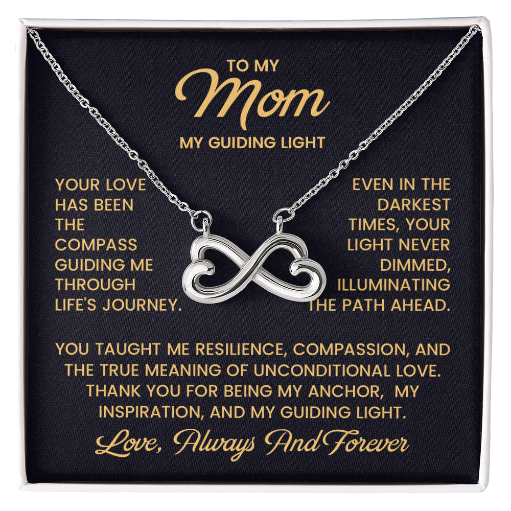 Mom Infinity Necklace – Thank You Mother's Day Gift from Son - To My Loving Mom Necklace