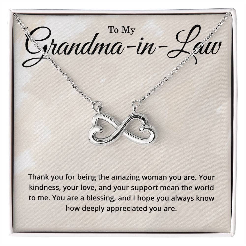 To My Grandma in Law Necklace - Grandma-in-Law Gifts - Christmas Gifts for Grandmother in Law
