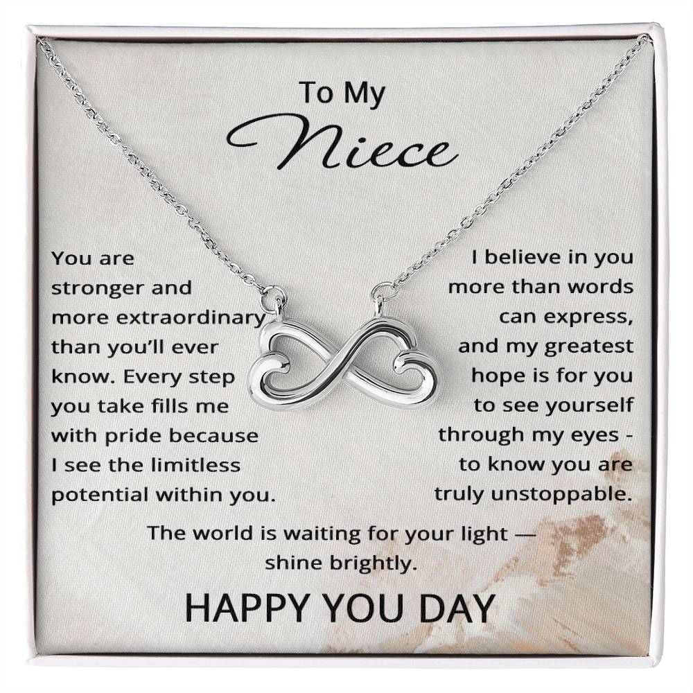 Happy You Day Gifts for Niece - Birthday Jewelry for Niece Adult - To My Niece Necklace