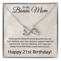 Load image into Gallery viewer, 21st Birthday Gifts for Bonus Mom - 21st Birthday Necklace for Bonus Mom - To My Bonus Mom Necklace
