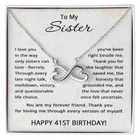 Load image into Gallery viewer, 41st Birthday Gifts for Sister - To My Sister Necklace - 41 Years Old
