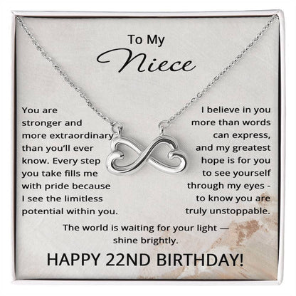 22nd Birthday Gifts for Niece - 22nd Birthday Necklace for Niece - To My Niece Necklace