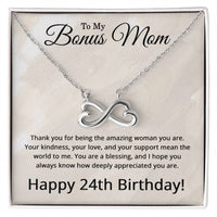 Load image into Gallery viewer, 24th Birthday Gifts for Bonus Mom - 24th Birthday Necklace for Bonus Mom - To My Bonus Mom Necklace
