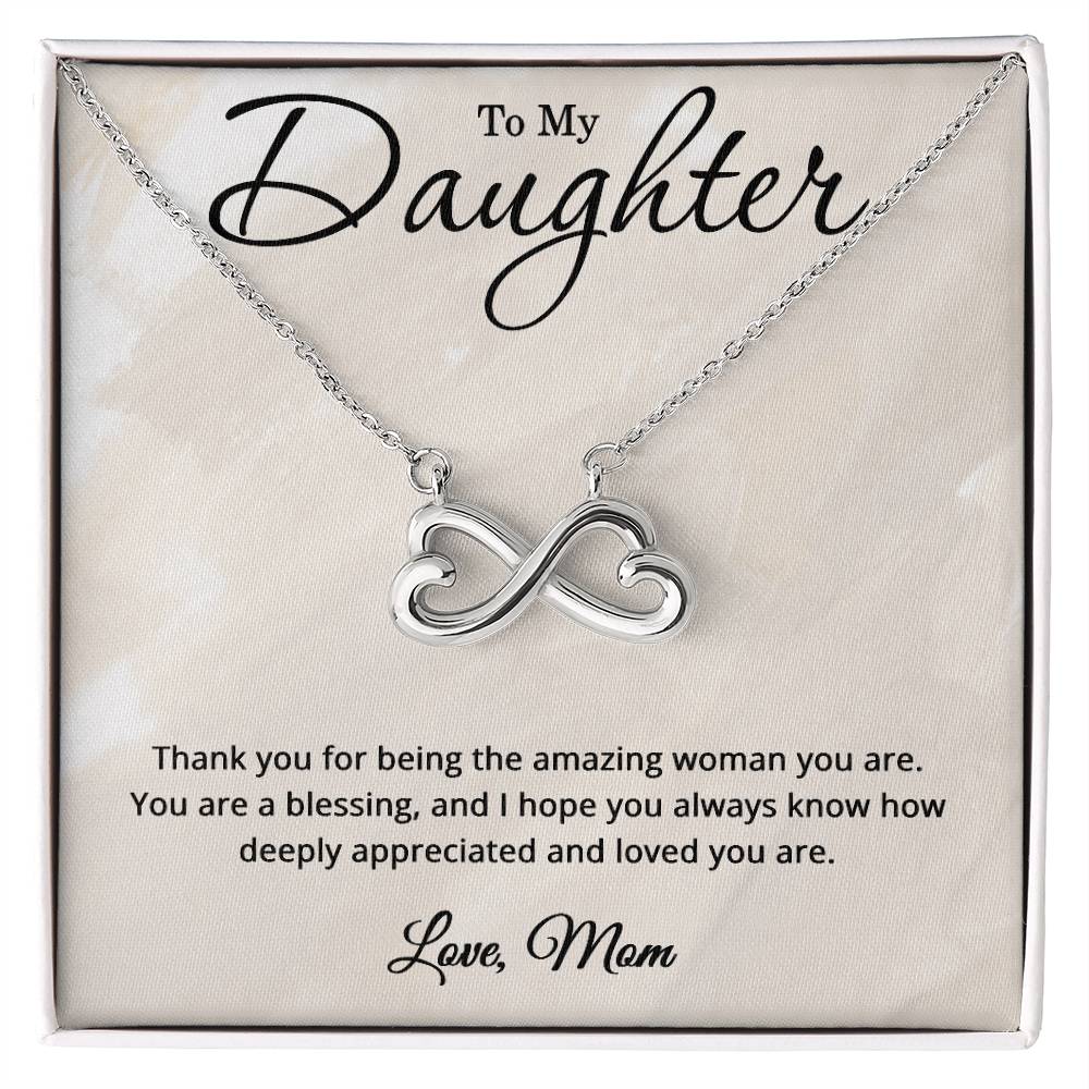 To My Daughter Necklace from Mom - Daughter Christmas Gifts from Mom