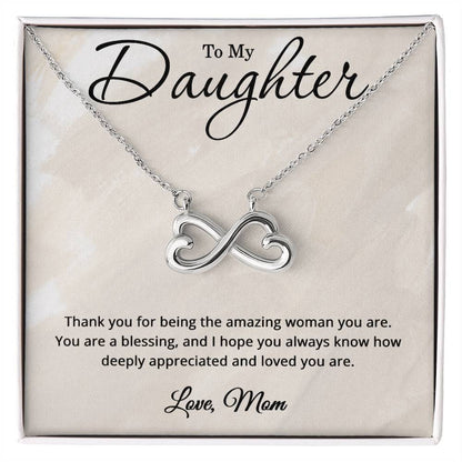 To My Daughter Necklace from Mom - Daughter Christmas Gifts from Mom