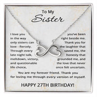 Load image into Gallery viewer, 27th Birthday Gifts for Sister - To My Sister Necklace - 27 Years Old
