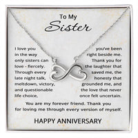 Load image into Gallery viewer, Anniversary Jewelry for Sister - Sister Necklace on Wedding Anniversary
