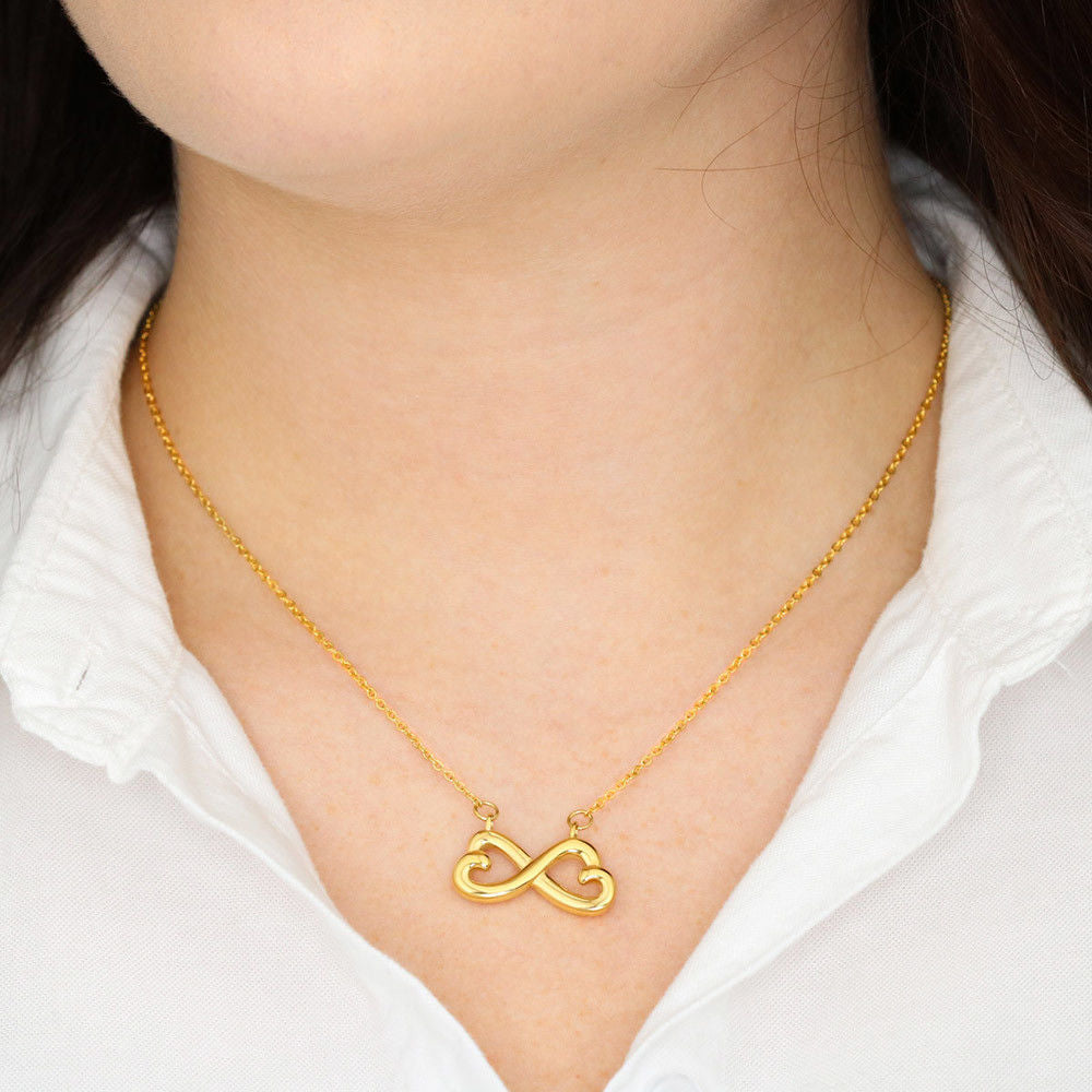 Best Friend Necklace for Her Sister Birthday Gift for Women Jewelry for Her Christmas Thank You Necklace Endless Infinity Love Pendant Soul Laugh Tear Moment