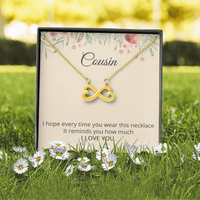 Load image into Gallery viewer, Cousin Necklace Cousin Birthday Gift Reminds You I Love You Cousin Christmas Gift for Her Heart Love Pendant
