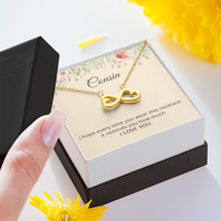 Load image into Gallery viewer, Cousin Necklace Cousin Birthday Gift Reminds You I Love You Cousin Christmas Gift for Her Heart Love Pendant

