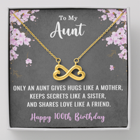Load image into Gallery viewer, To My Aunt Necklace for Her 100th Birthday 100 Years Old Birthday

