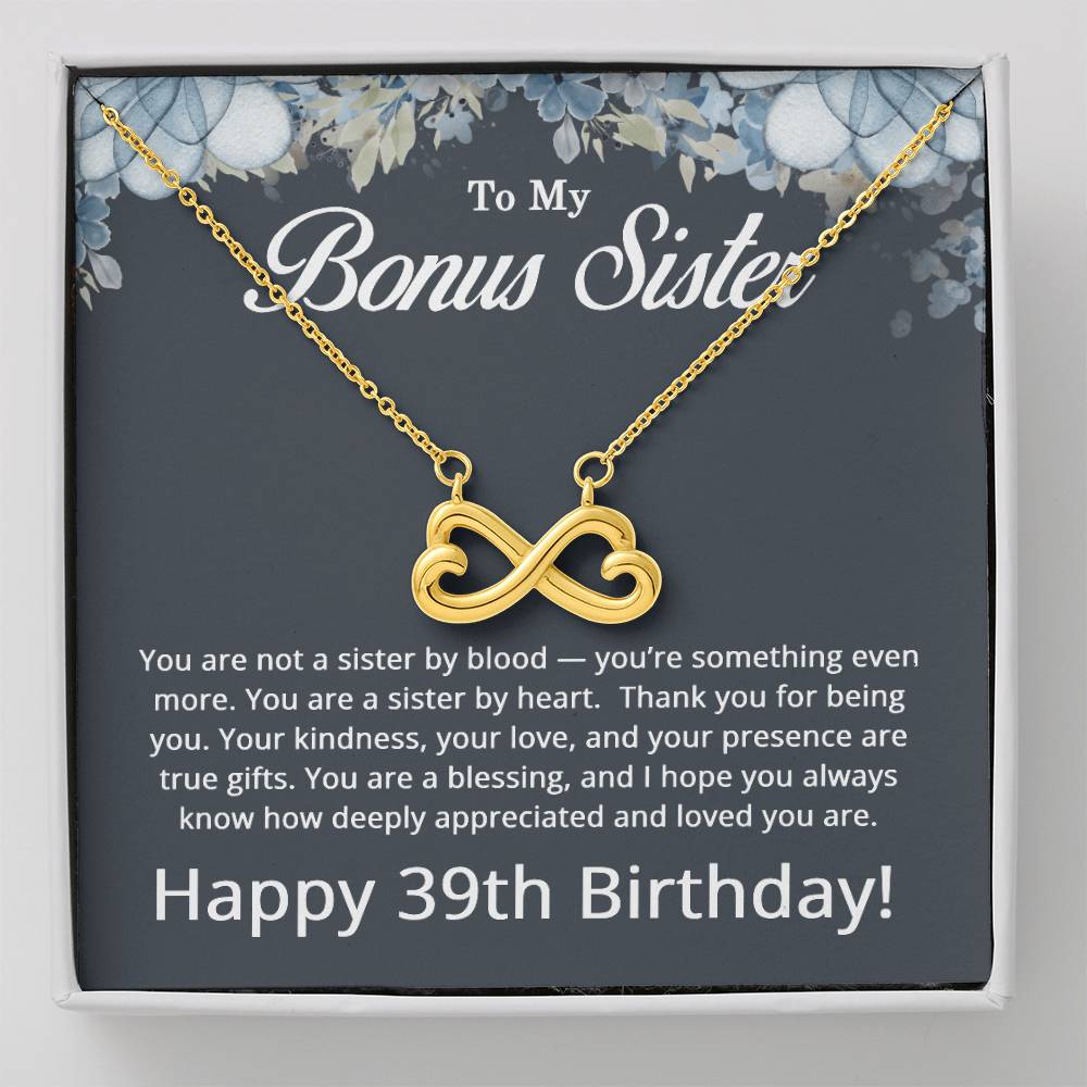39th Birthday Gifts for Bonus Sister - To My Bonus Sister Necklace