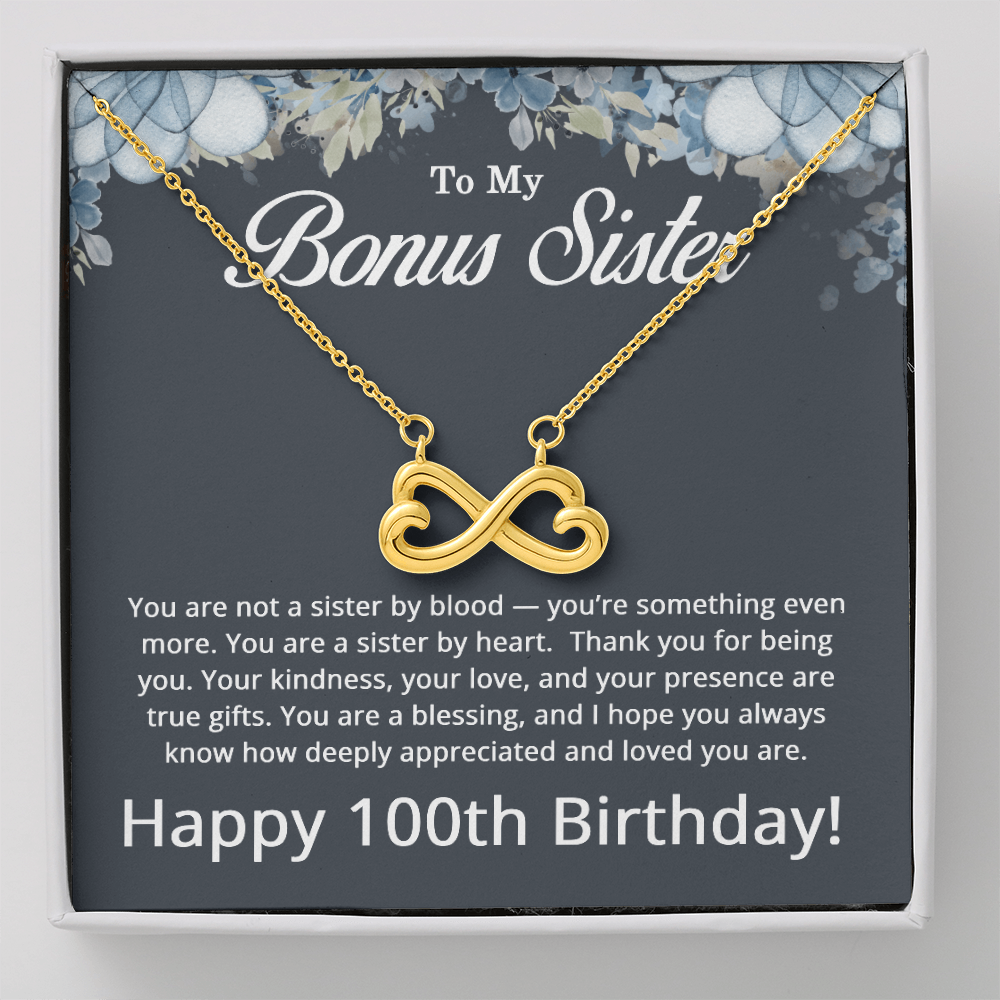100th Birthday Gifts for Bonus Sister - To My Bonus Sister Necklace