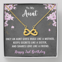 Load image into Gallery viewer, To My Aunt Necklace for Her 2nd Birthday 2 Years Old Birthday
